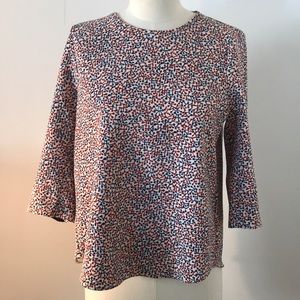 Printed quarter length sleeve blouse